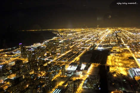 View of Chicago City from Skydeck